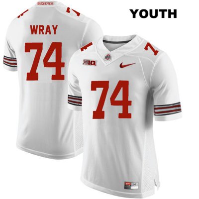Youth NCAA Ohio State Buckeyes Max Wray #74 College Stitched Authentic Nike White Football Jersey JU20Q33KL